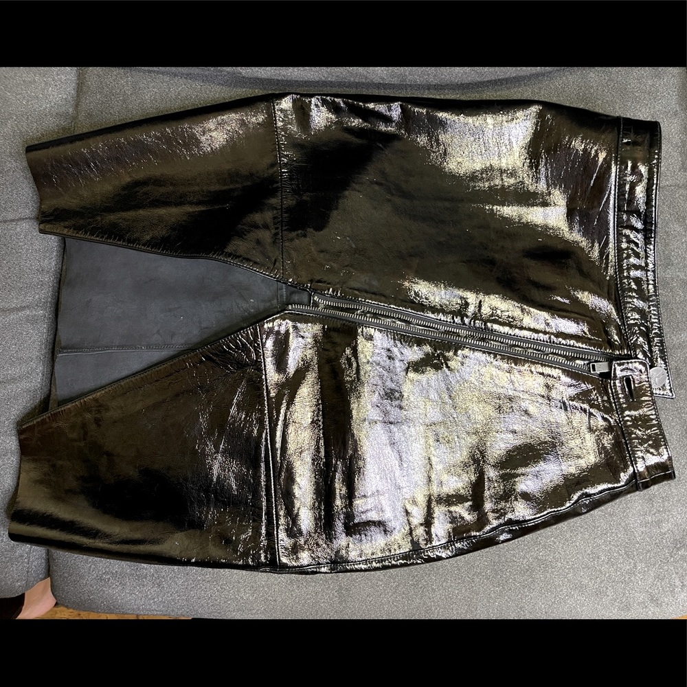 Pattern Leather Skirt